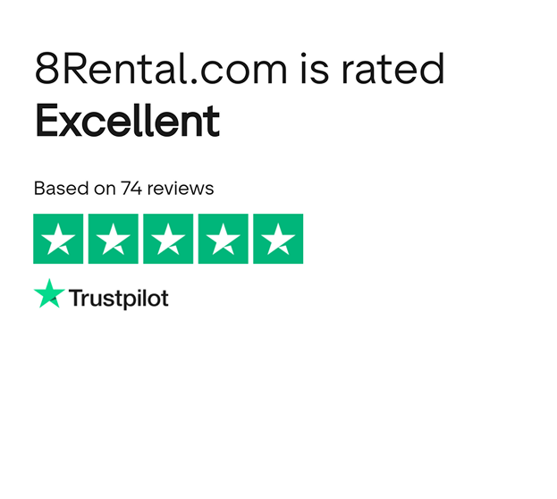 8Rental.com is rated Excellent on Trustpilot