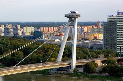 rent car with driver Bratislava photo bridge