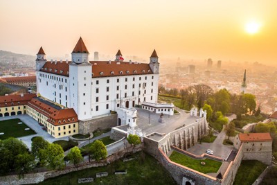 minibus in Bratislava photo castle