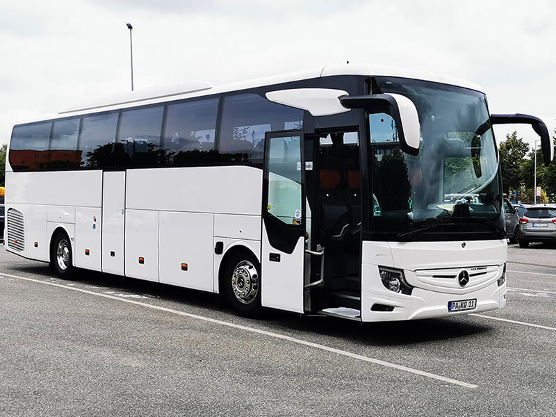 charter bus waiting for passengers