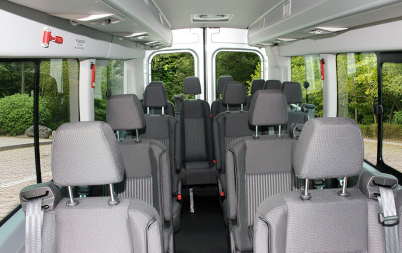 Minibus Ford Transit 16 seater interior