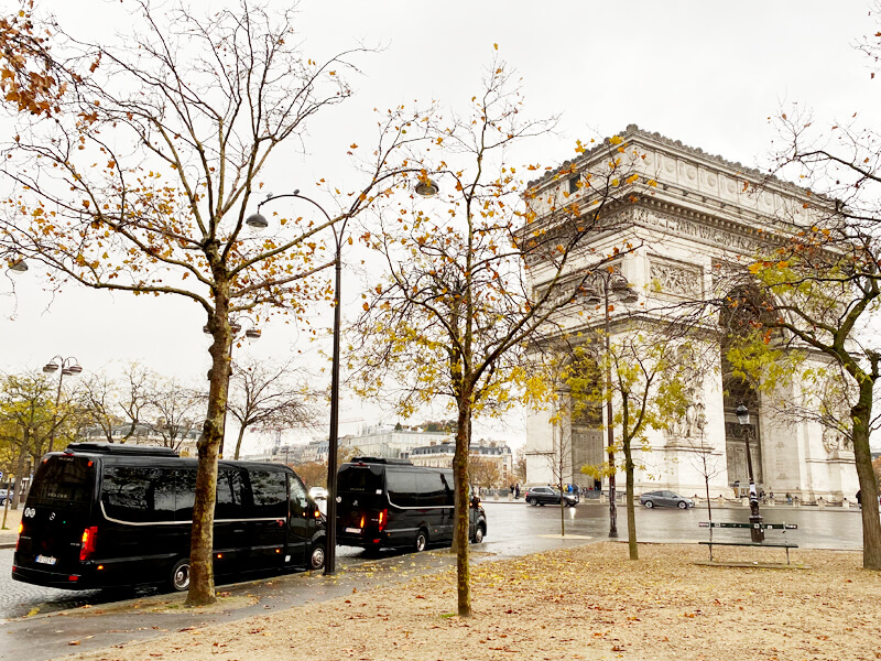 french minibus with driver travel