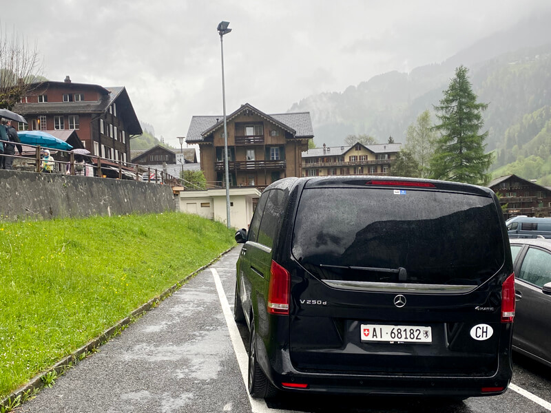 large swiss car with private driver for hire