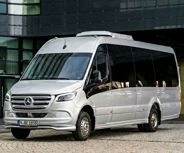 minibus waiting for group