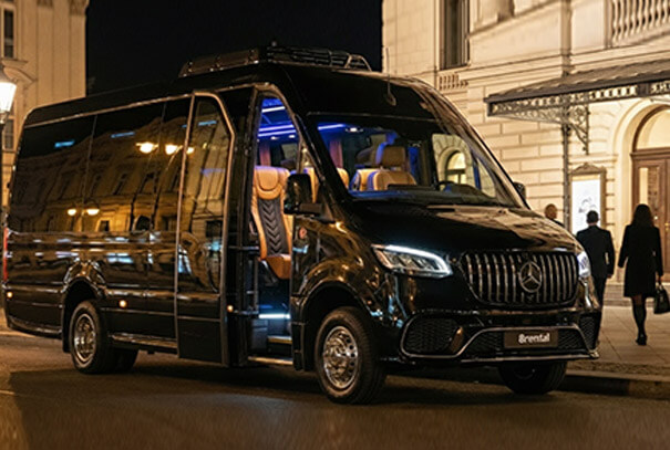 minibus waiting for group