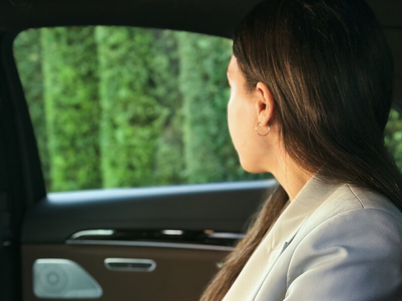 passenger travel inside car 