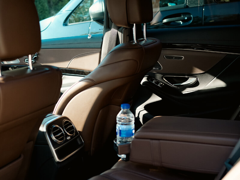our real passengers seats of car