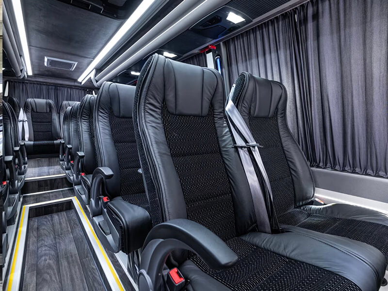 inside real minibus seats